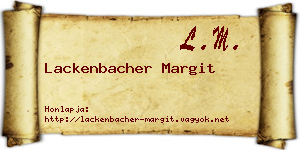 Lackenbacher Margit névjegykártya